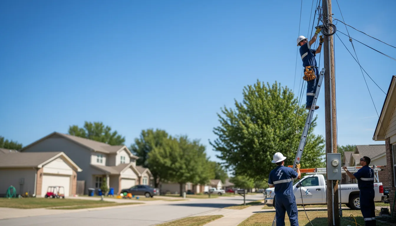 Residential electrician providing installation services in Golden Eagle, IL